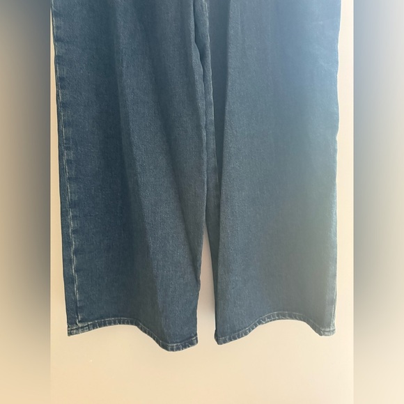 Good American 90s Pleated Trouser Jeans Woman’s SZ 8 Baggy Wide Leg High Rise - Picture 3 of 11